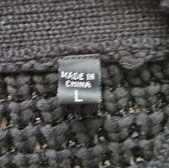 Chic Black Knit snap up Cardigan womens large - Picture 7 of 10